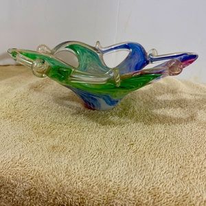 Blown glass centerpiece decor bowl
